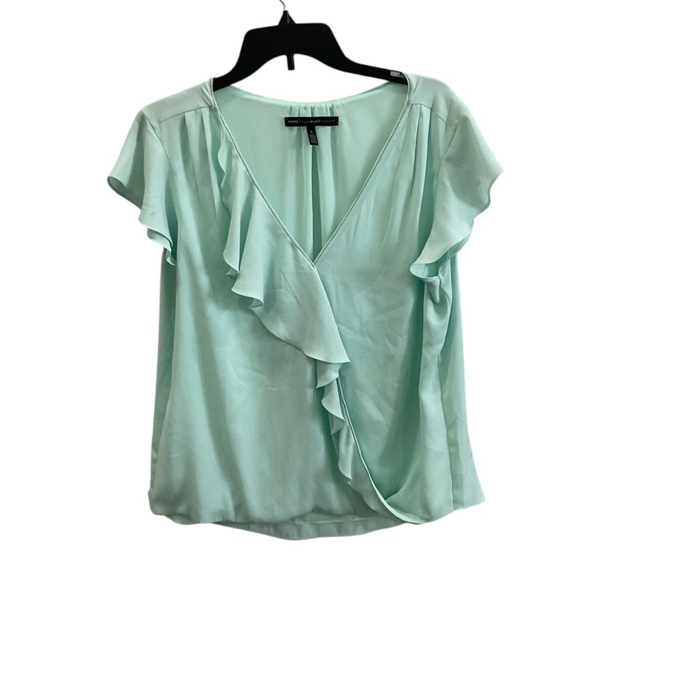 White House Black Market Flutter Sleeve Wrap Blouse